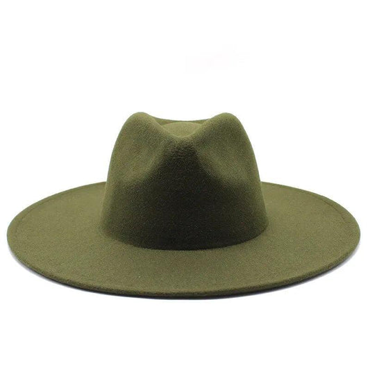 Modern Classic Felt Fedora – Stylish Wide Brim Wool Hat for Men and Women