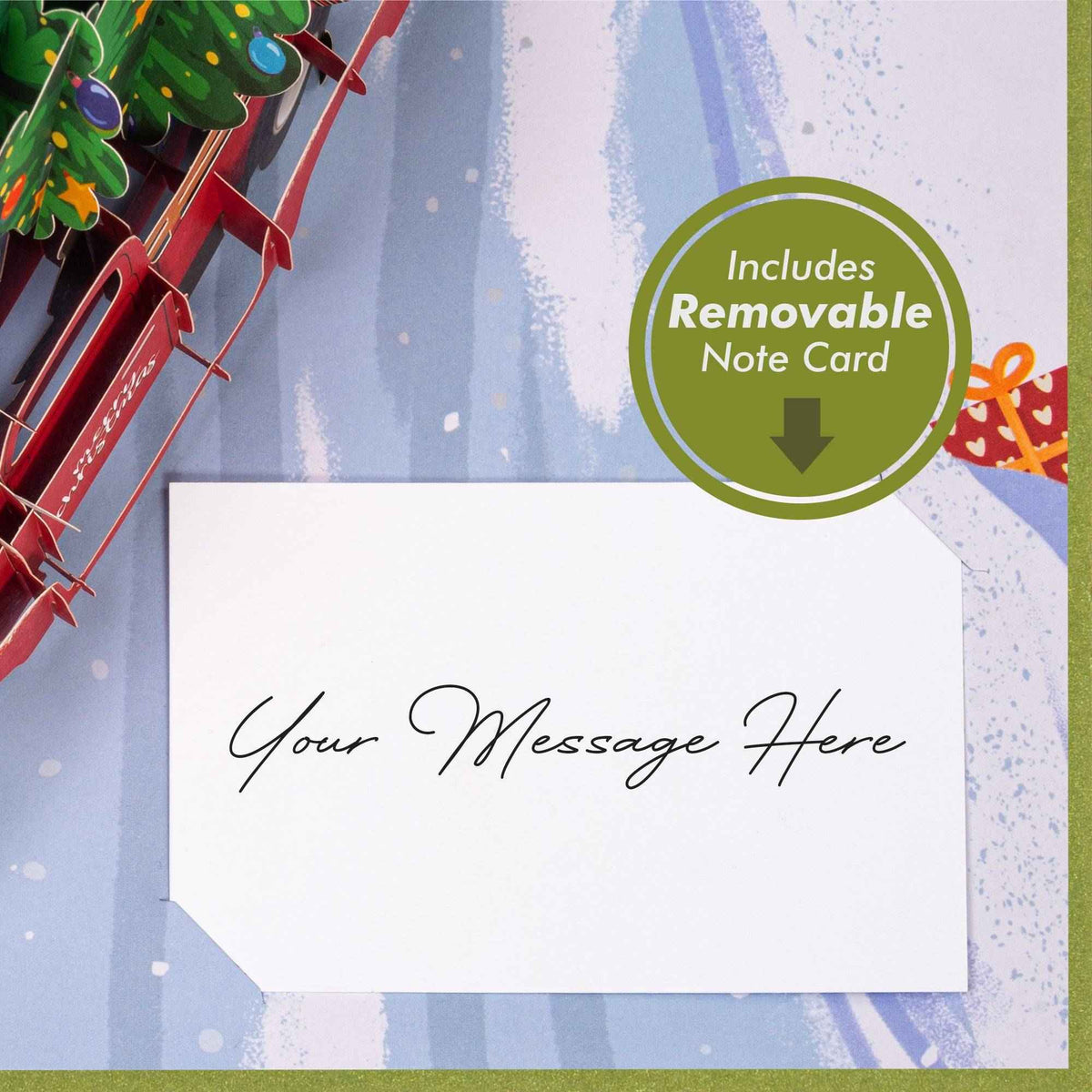 Christmas Red Truck Pop Up Card