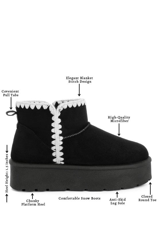 Rochas Scalloped Detail Snow Boots