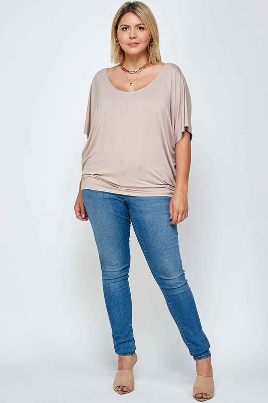 Solid Knit Top, with a Flowy Silhouette