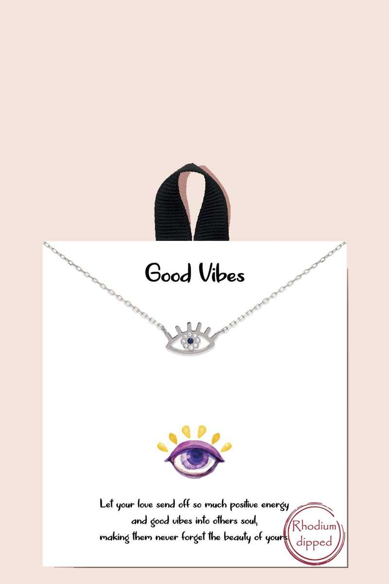 Blb Good Vibes Pendant Necklace - It's a Girly Place