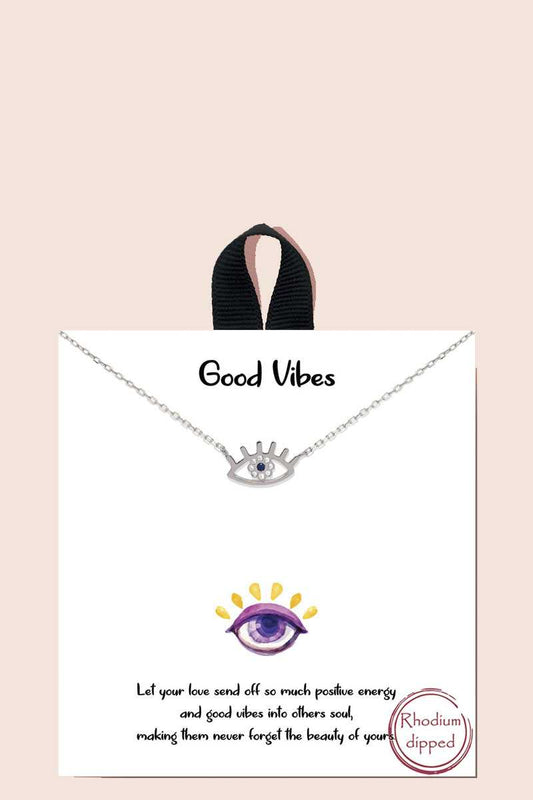 Blb Good Vibes Pendant Necklace - It's a Girly Place