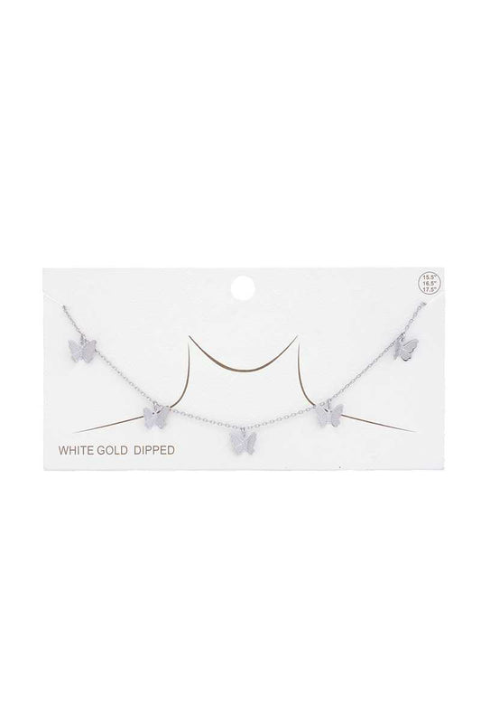 Butterfly Charm Gold Dipped Necklace - It's a Girly Place