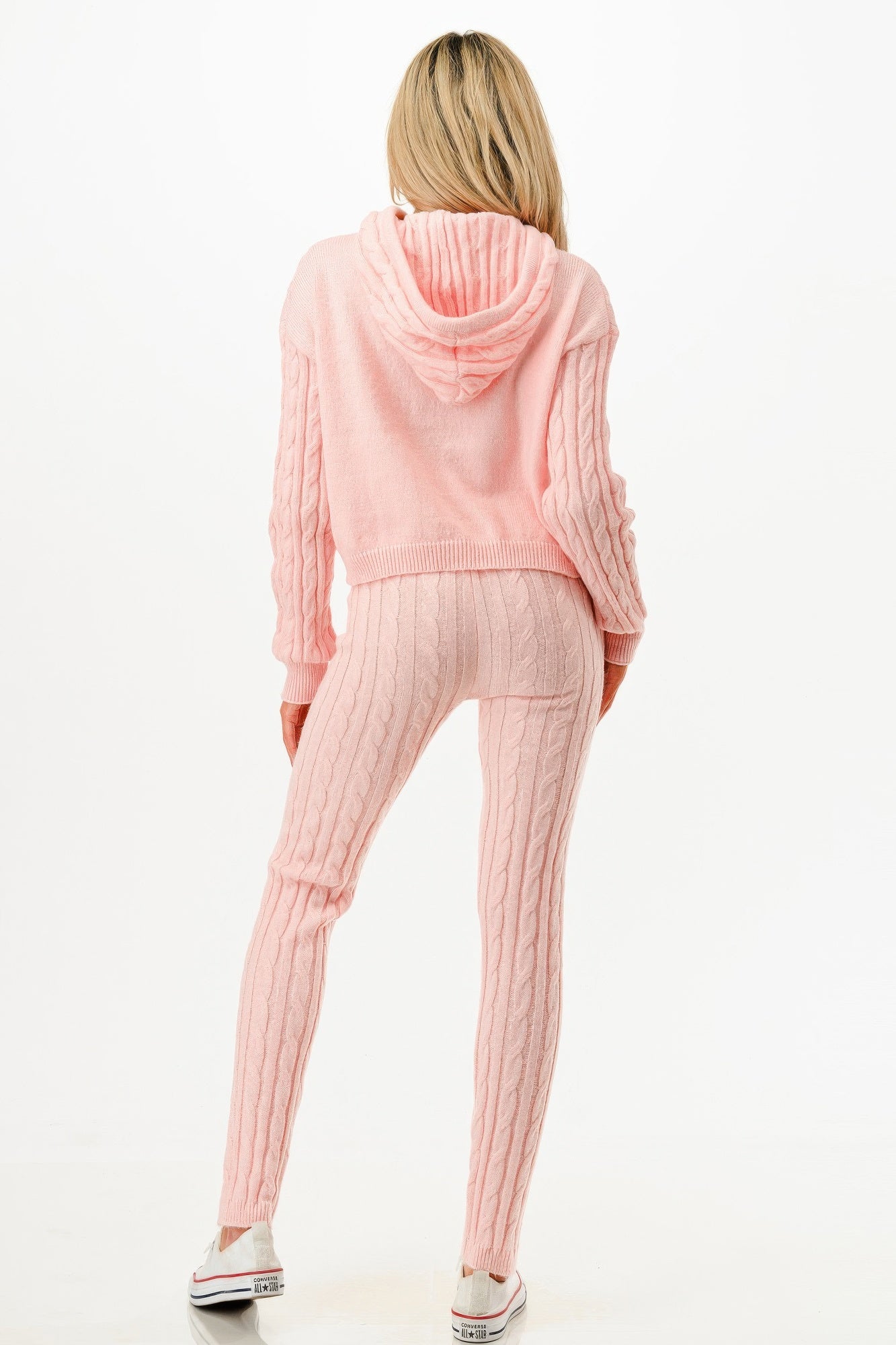 Cable Hoodie Sweater 2pcs Set - It's a Girly Place