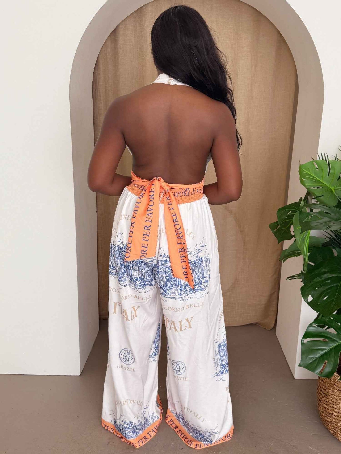 Italian Escape Halter Jumpsuit