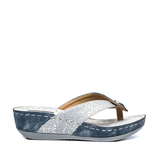 Women's Dafni Blue Wedge Sandals