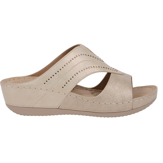 Women's Johanna Gold Embellished Wedge Sandals