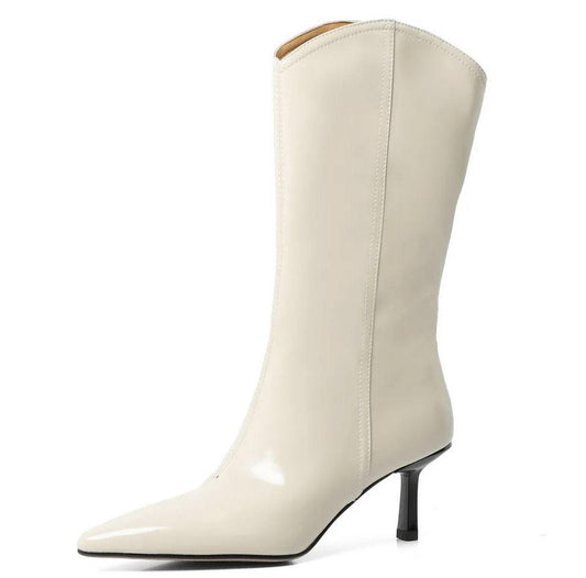Elegant Stiletto Mid-Calf Boots