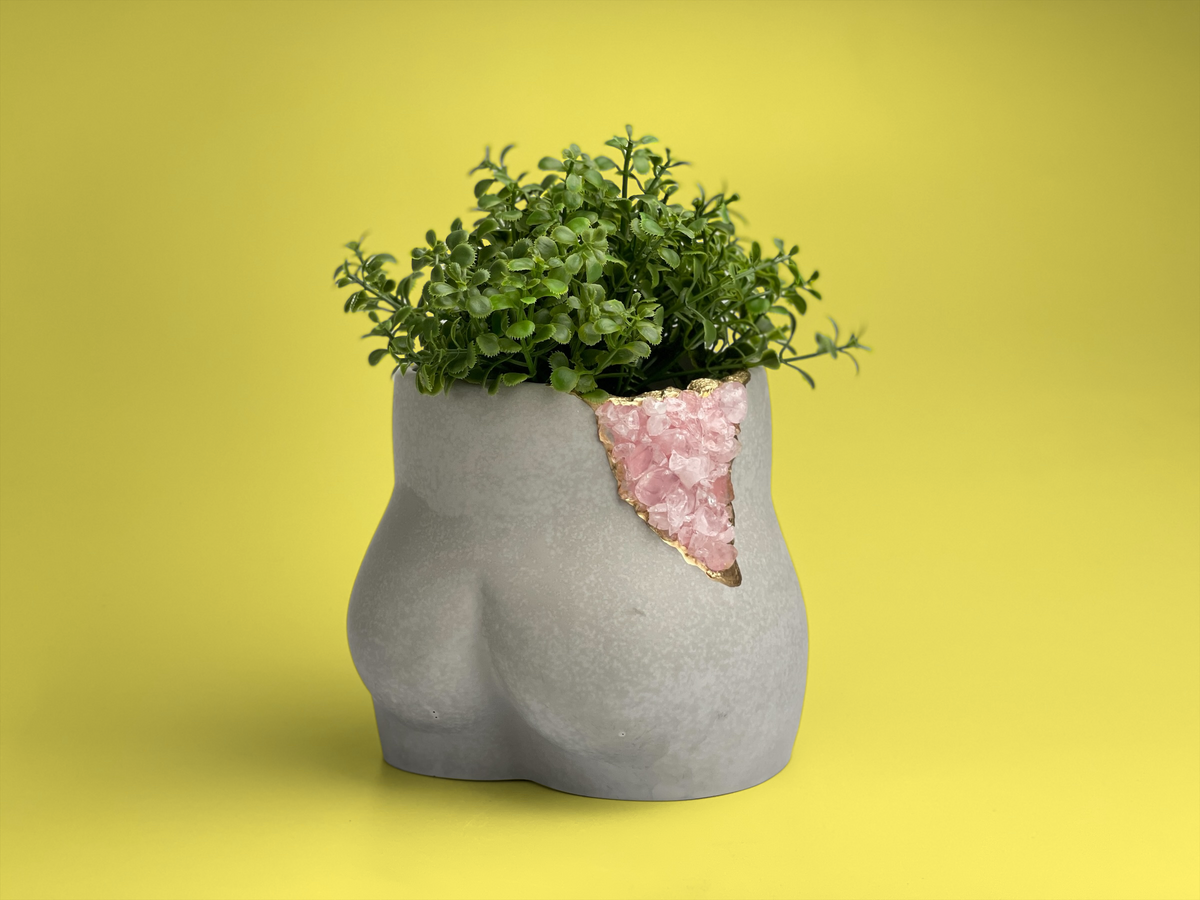 Rose Quartz Butt Planter