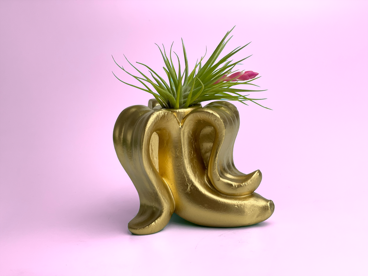 Gold Banana Candle Holder