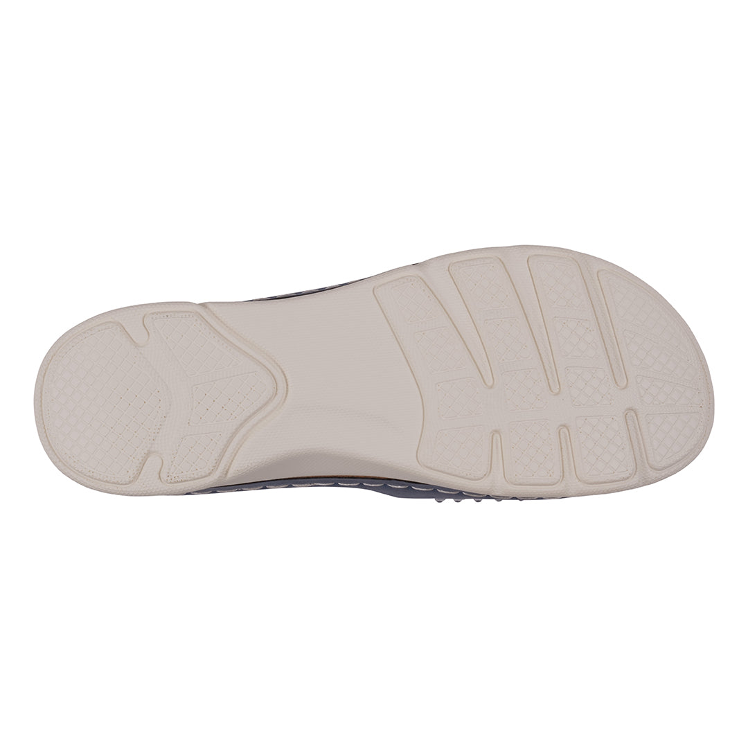 Women's Julie Blue Embellished Flat Comfort Sandals