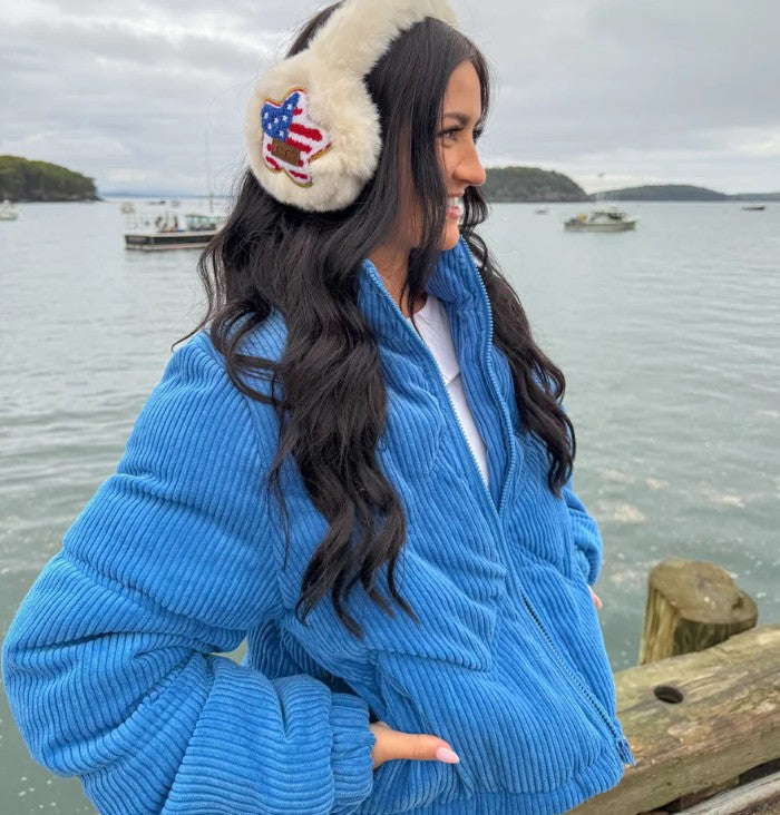 American Star Patch Faux Fur C.C Earmuff