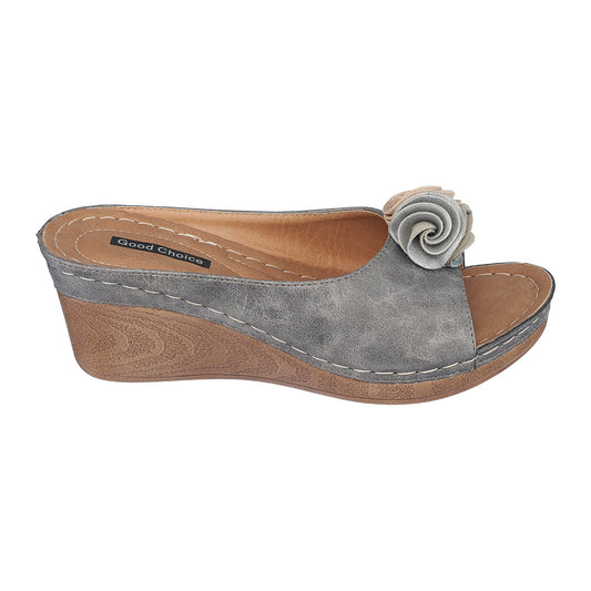 Women's Sydney Pewter Wedge Sandals