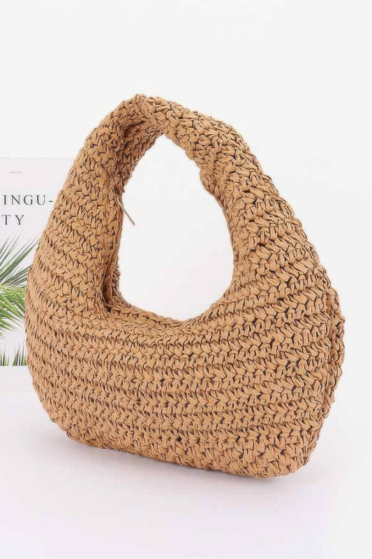 Faux Straw Braided Bindle Bag - It's a Girly Place