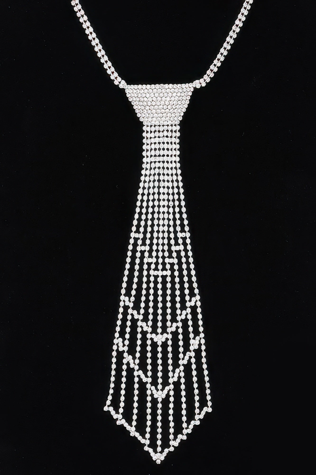 Rhinestone Necktie Necklace - It's a Girly Place