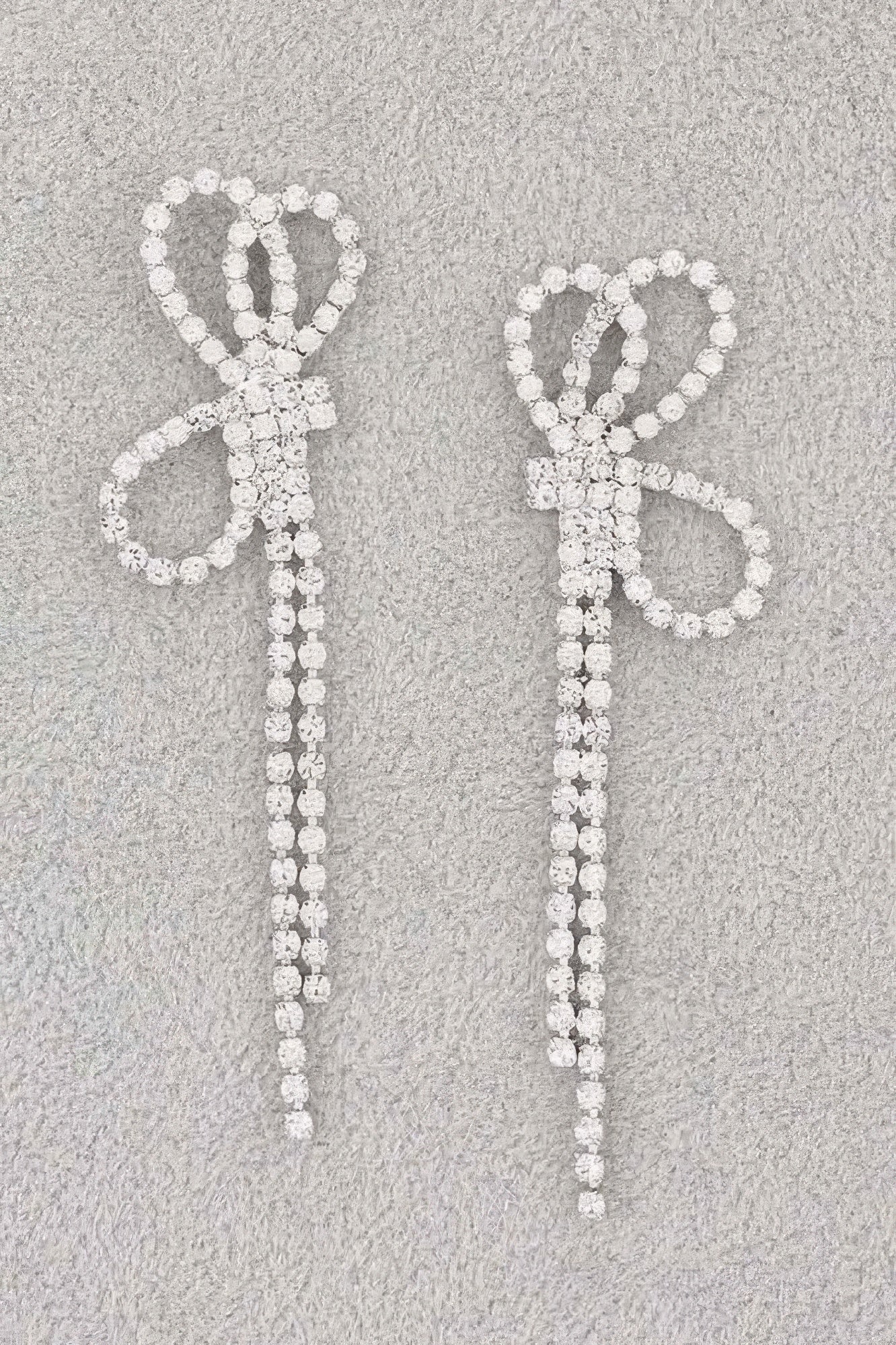 Rhinestone Ribbon Earrings - It's a Girly Place