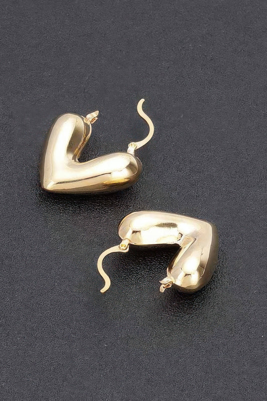 Metal Heart Earrings - It's a Girly Place