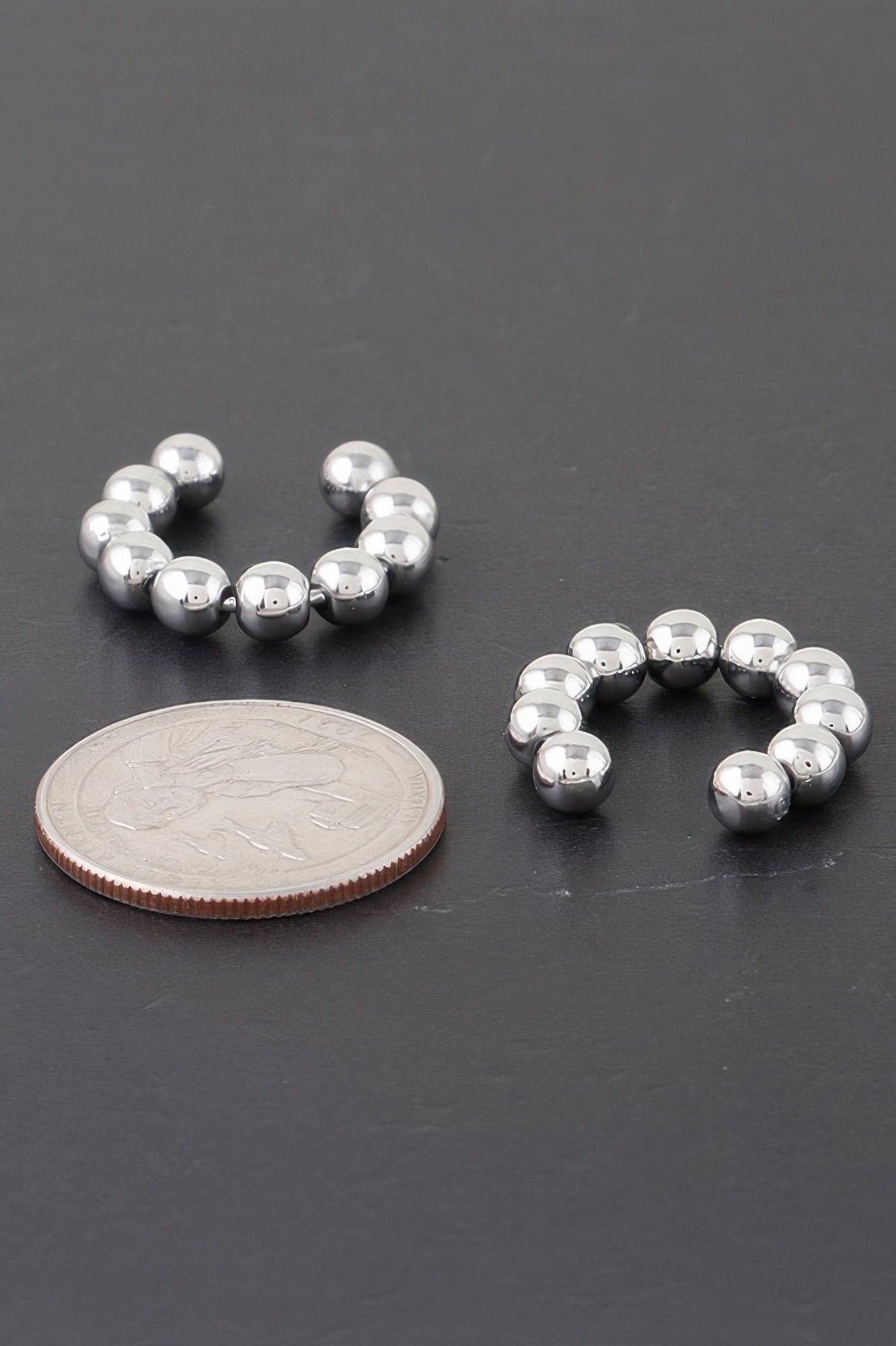 Shiny Beaded Hoop Earrings - It's a Girly Place