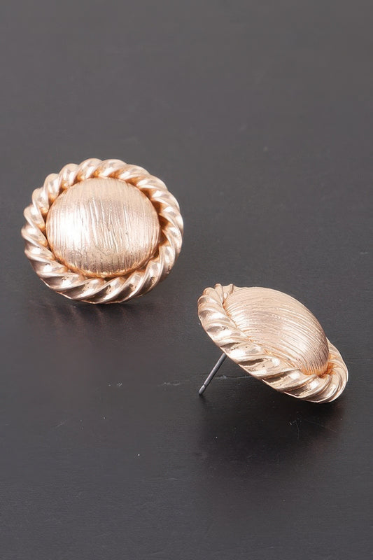 Twisted Hammered Dome Earrings - It's a Girly Place