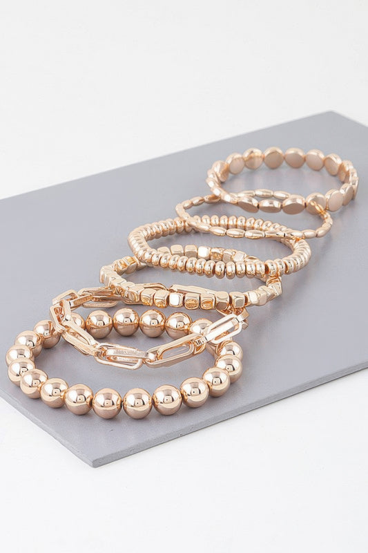 Multi Bead N Chain Bracelet - It's a Girly Place