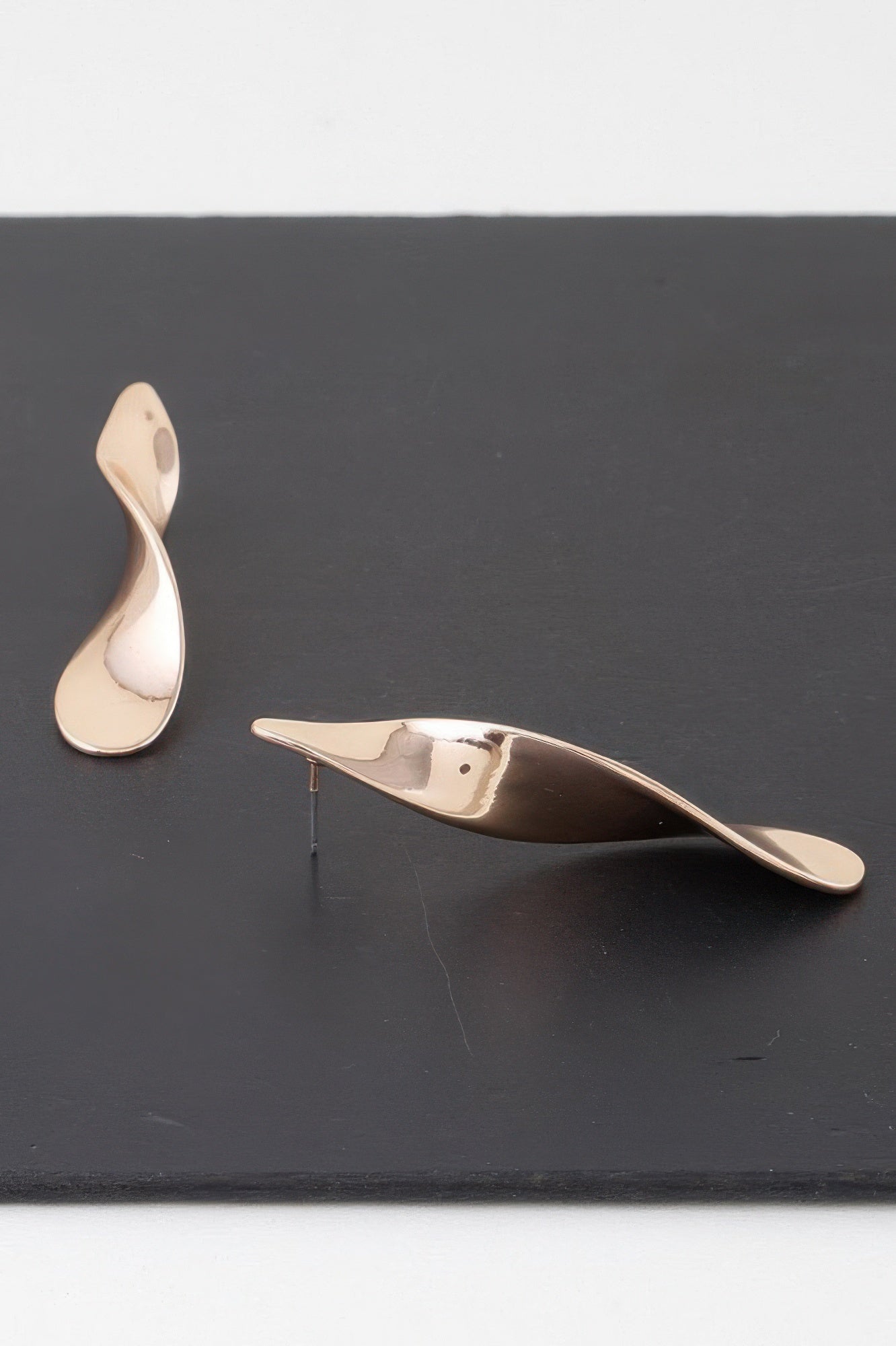 Shiny Modern Twist Drop Earrings - It's a Girly Place