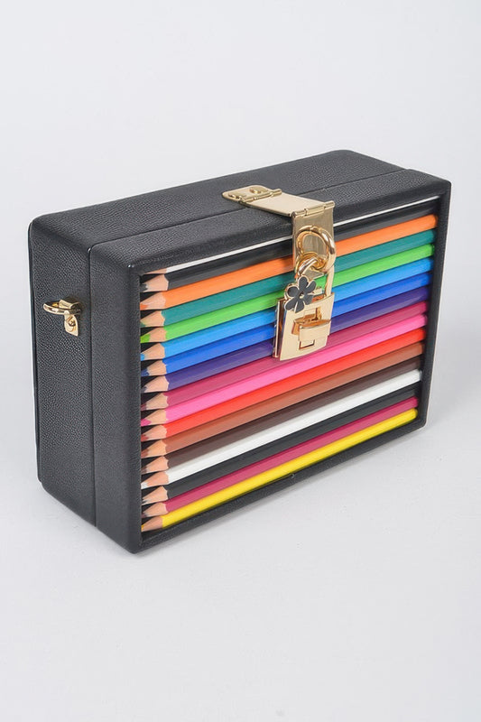 Pencil Case With Key And Lock Clutch - It's a Girly Place