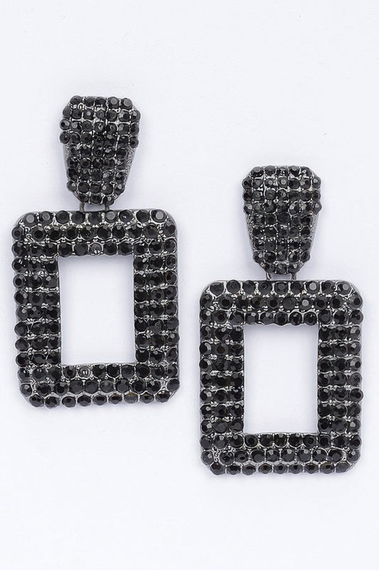 Rectangular Chain Drop Earrings - It's a Girly Place