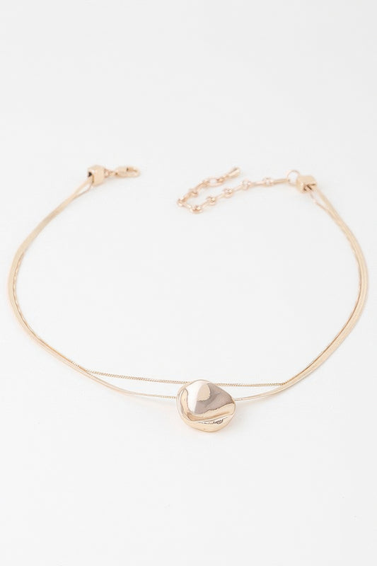 Reflection Plate Snake Chain Necklace - It's a Girly Place