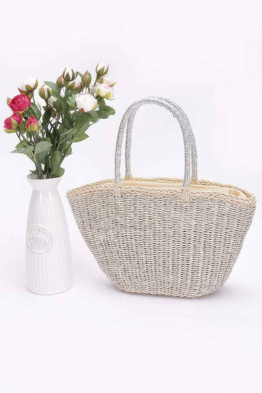 Faux Straw Sunshine Tote
