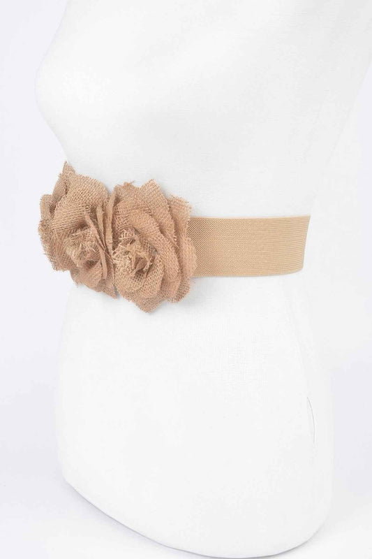 Linnen Flowers Elastic Belt