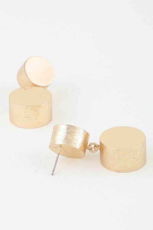 Hammered Disc Stud Earrings