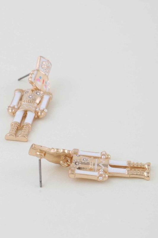 Snowflake Nutcracker Drop Earrings