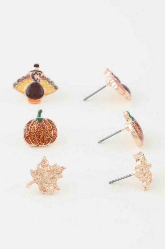 Multi Fall Season Stud Earrings Set