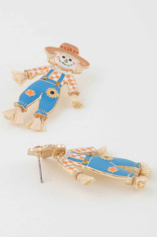 Fall Scarecrow Stud Earrings