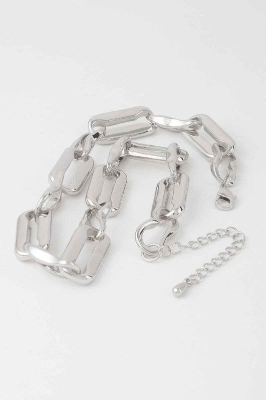 Shiny Hammered Chain Necklace