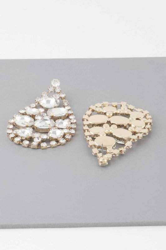 Rhinestone Tear Drop Earrings