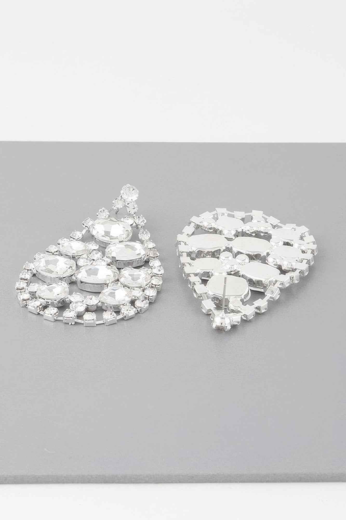 Rhinestone Tear Drop Earrings