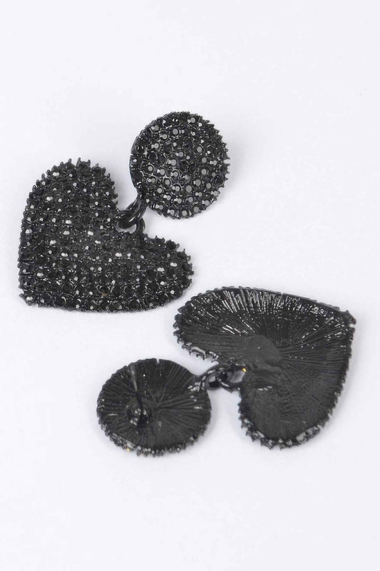 Heart Rhinestone Earrings