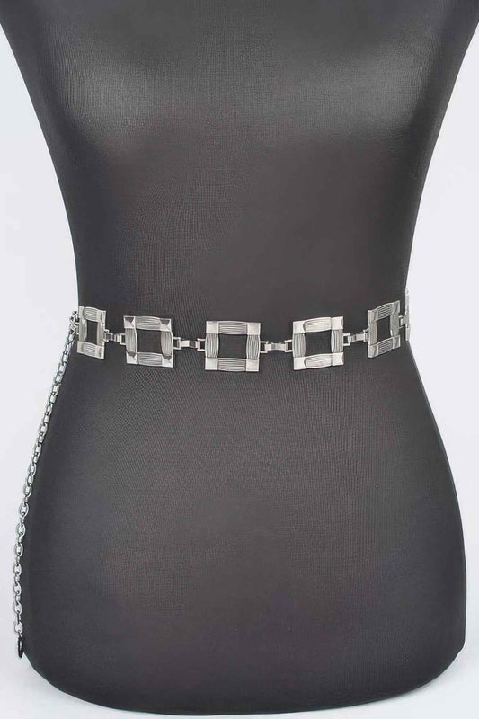 Square Metal Plus Size Chain Belt