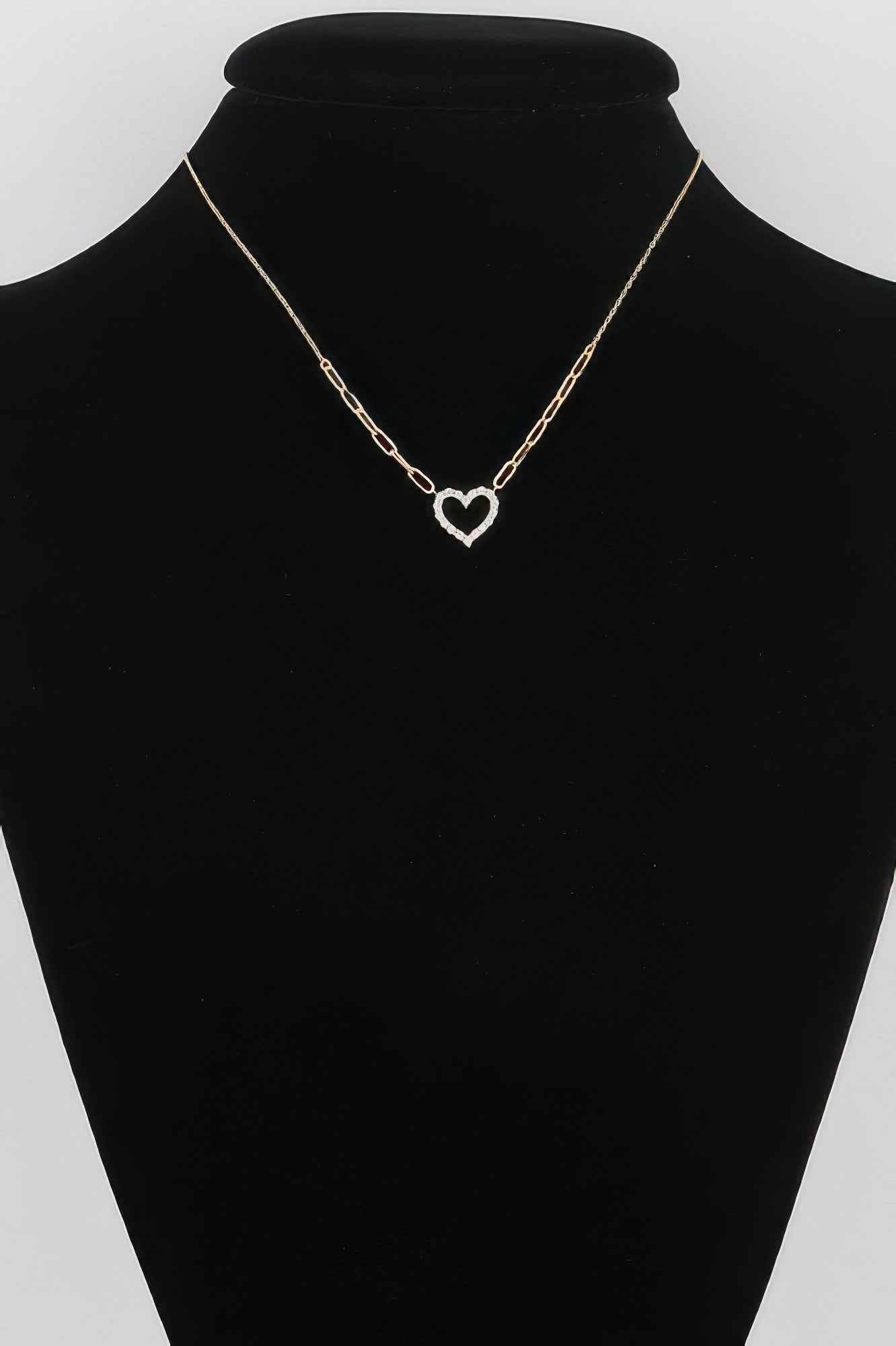 Paper Clip Heart Necklace