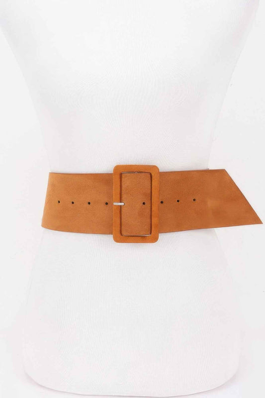 Wide Studded Buckle Belt