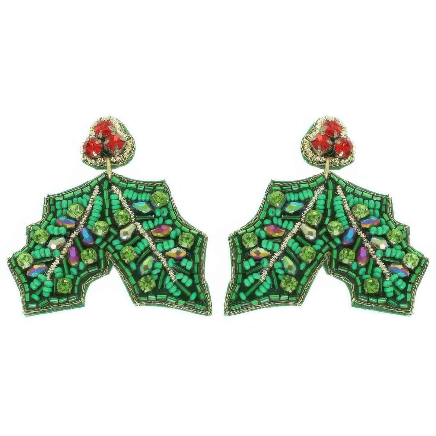 Christmas Mistletoe Post Earrings - It's a Girly Place