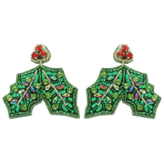 Christmas Mistletoe Post Earrings - It's a Girly Place