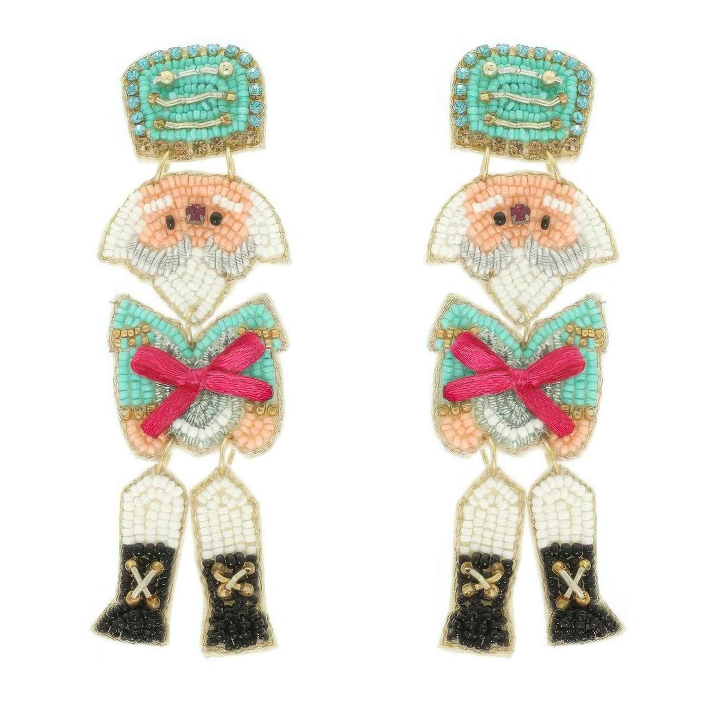 Christmas Nutcracker Seed Bead Earrings