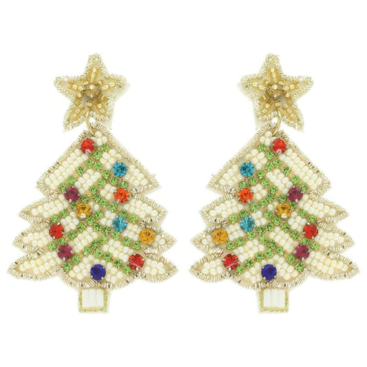 Jeweled Christmas Tree Post Earrings - It's a Girly Place