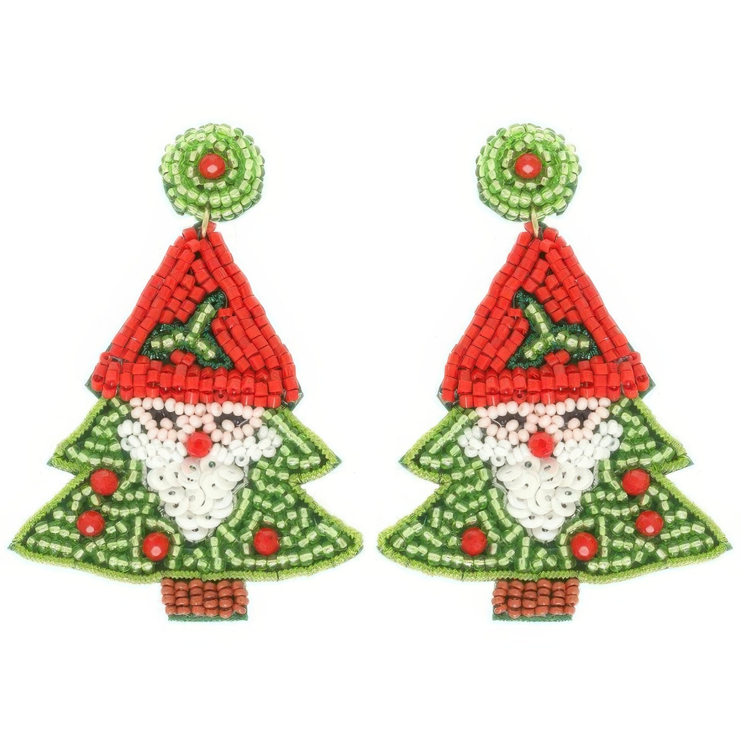 Christmas Santa Tree Post Earrings - It's a Girly Place