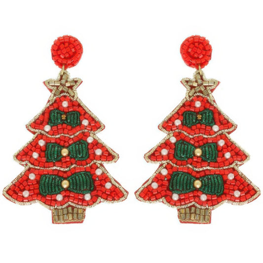 Jeweled Christmas Tree Post Earrings - It's a Girly Place