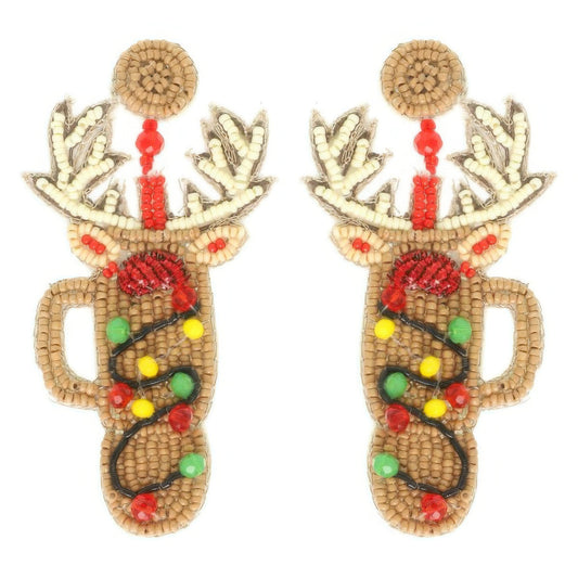 Christmas Rudolph's Cup Post Earrings - It's a Girly Place