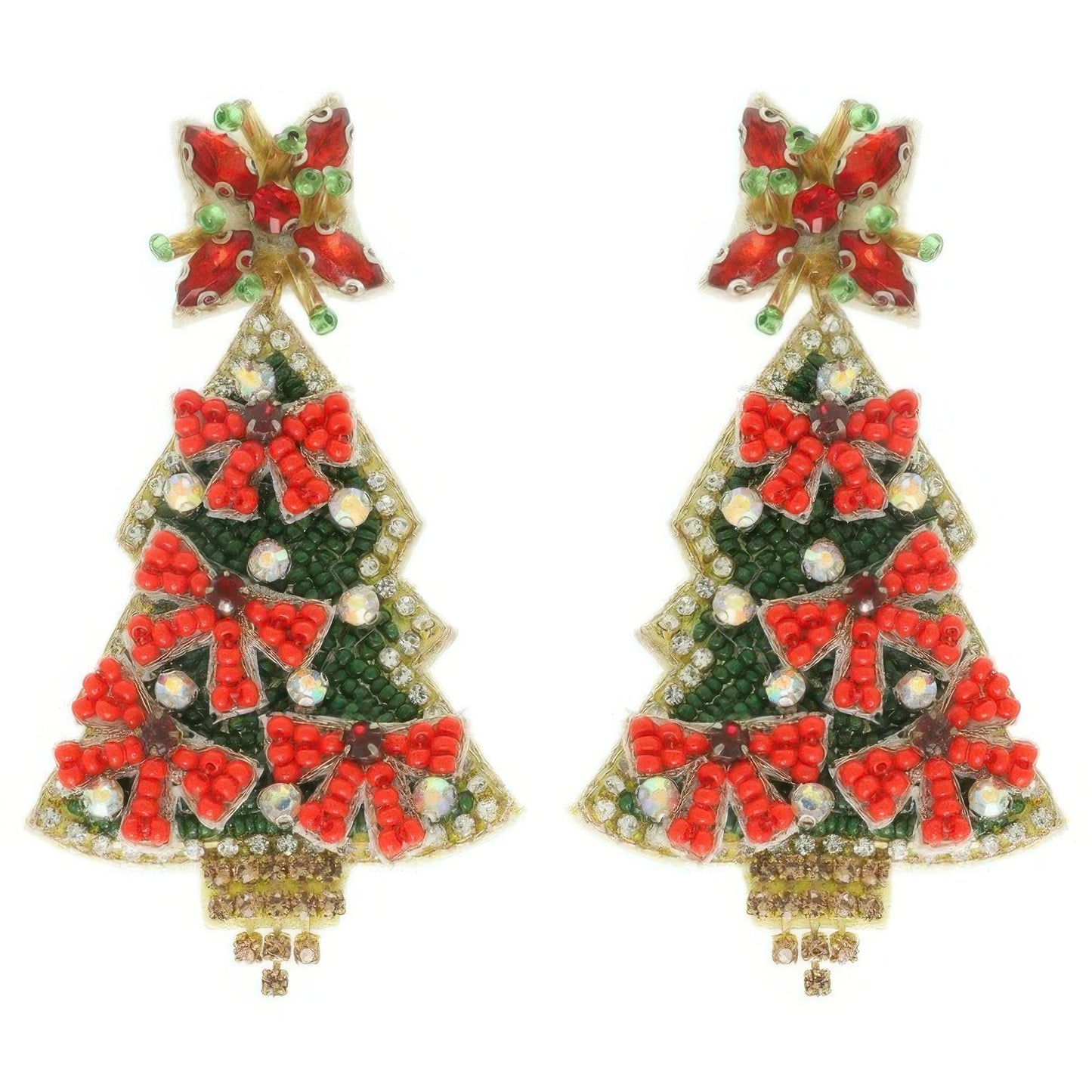 Bejeweled Christmas Tree Post Earrings - It's a Girly Place