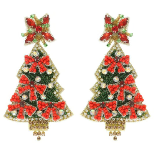 Bejeweled Christmas Tree Post Earrings - It's a Girly Place
